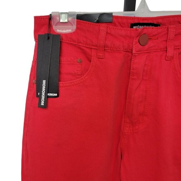 Fashion Nova  Momokrom High Rise Crop Straight Leg Jeans - Picture 2 of 5